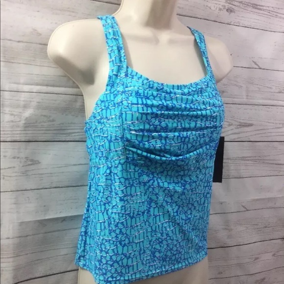 Mazu Other - Mazu Swim size 8 Tankini top blue animal print