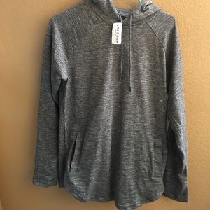 Pacsun men's gray hoodie scalloped fit