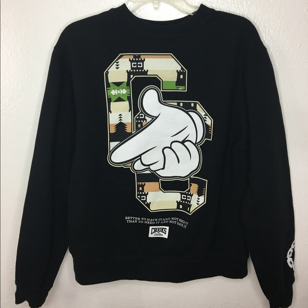 [S] PacSun: Crooks & Castles crewneck sweatshirt