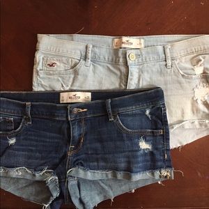 Size 9 Hollister jeans shorts (2 pairs)