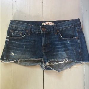 J Brand Cut-off Raw-hem Denim Shorts