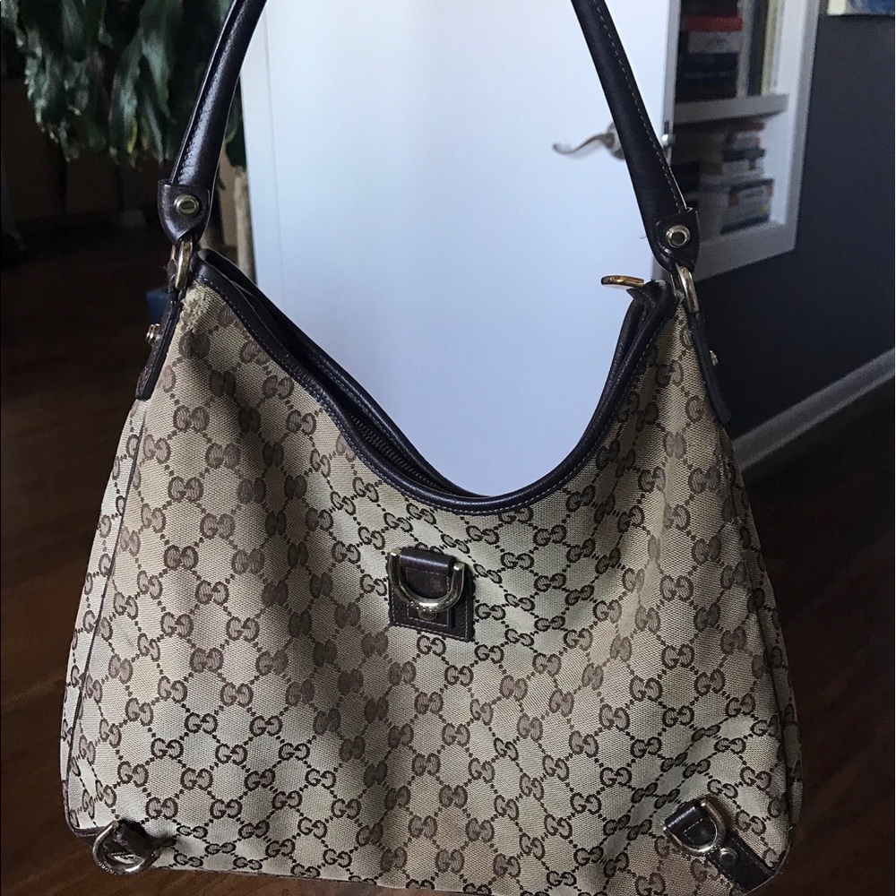 GUCCI Monogram Abbey Hobo