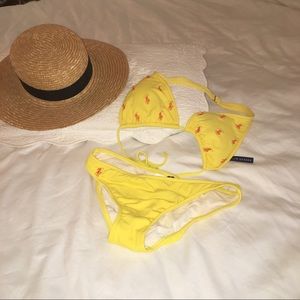 Ralph Lauren Yellow Bikini with Orange Logo