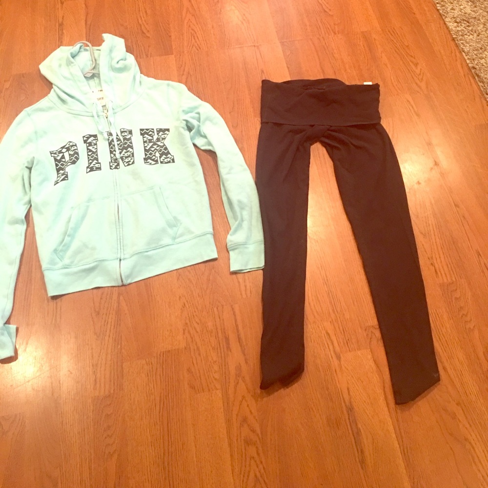 SALE**PINK leggings with free PINK hoodie