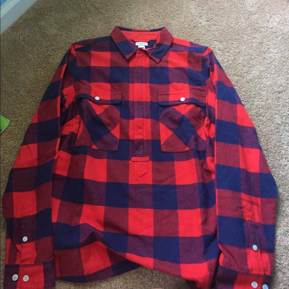 J crew zip up flannel