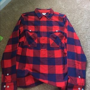 J crew zip up flannel