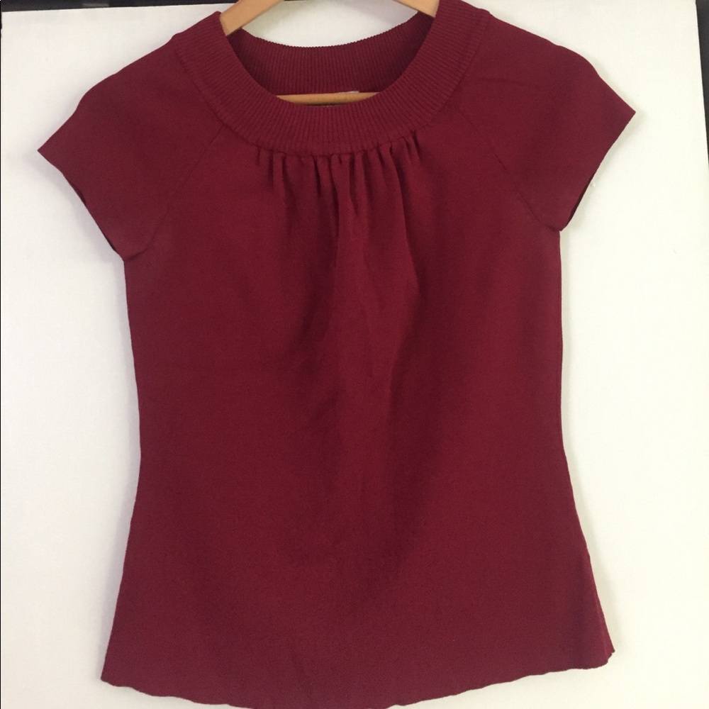 Ann Taylor Loft Cranberry Blouse