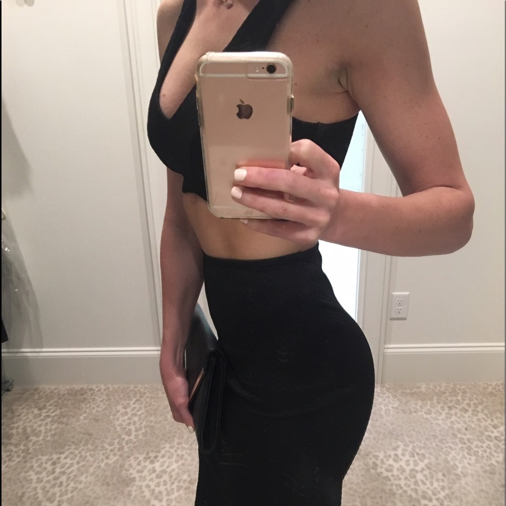 Crop and pencil skirt set