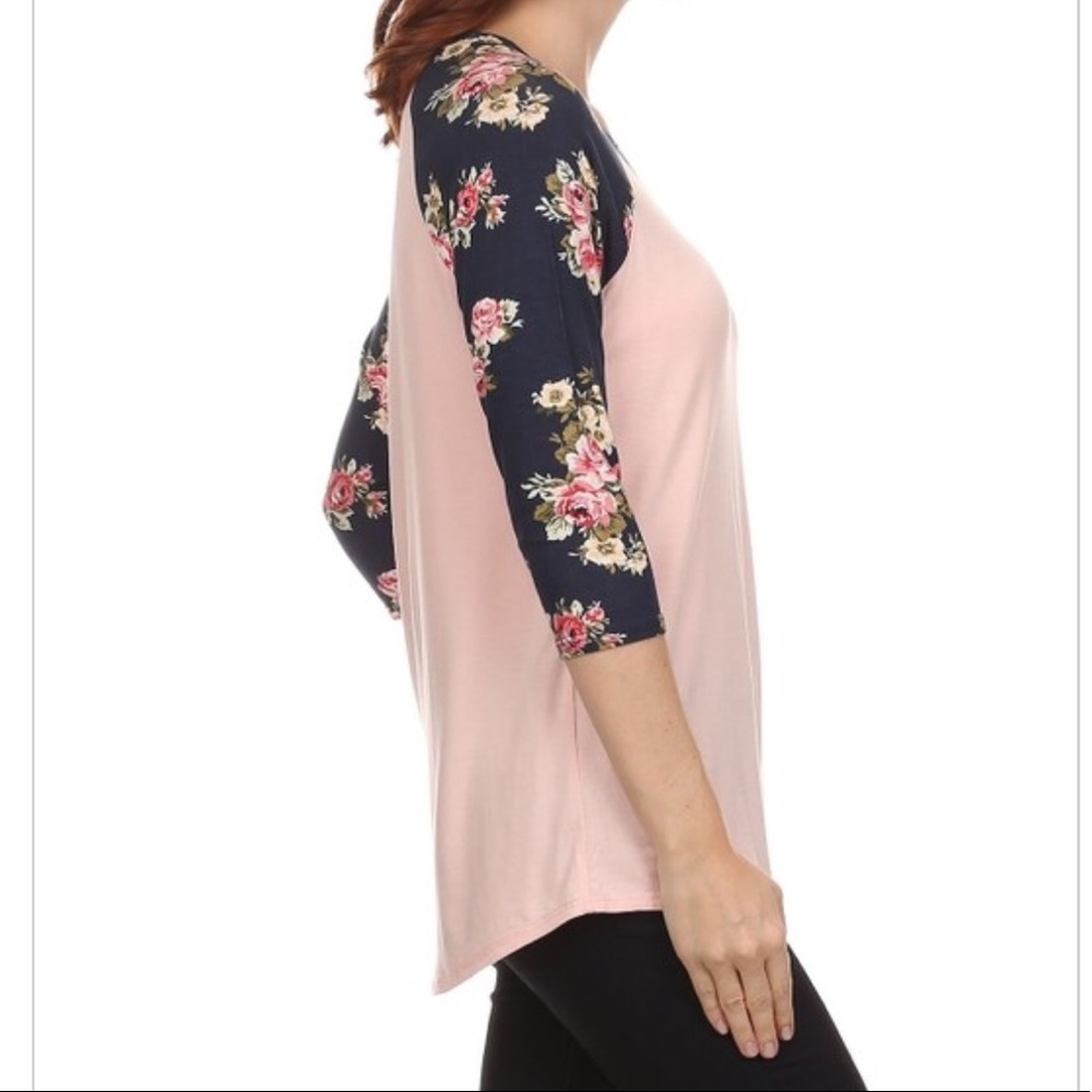 Revolve-098. Pink/Navy ππ - Picture 3 of 4