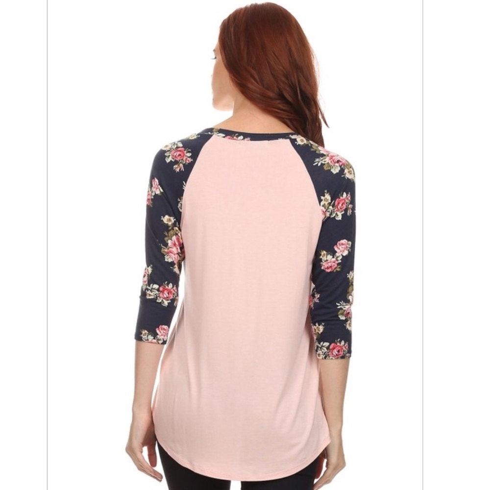 Revolve-098. Pink/Navy ππ - Picture 4 of 4