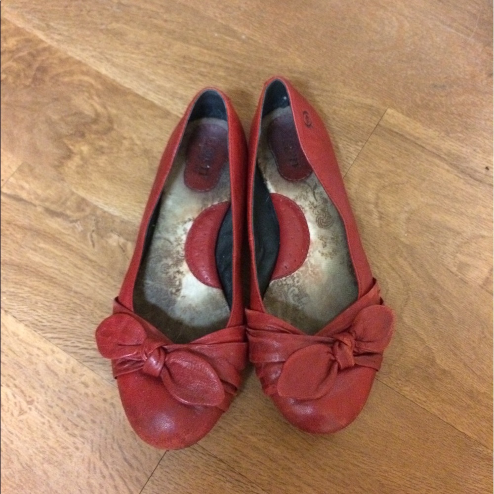 Børn Red Leather Flats!
