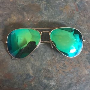 Reflective aviator ray bans