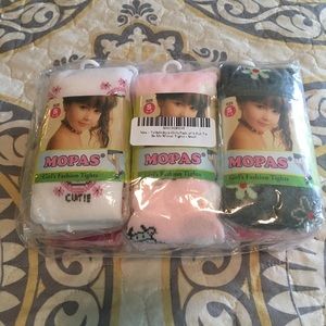 Bundle of 6 girls patterned tights