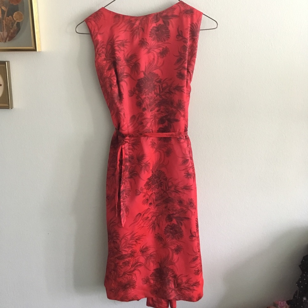 ❤️ VINTAGE Handmade 50s silk pinup cocktail dress