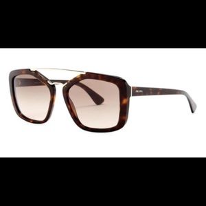 New Prada - Brow Bar Plastic Frame Sunglasses