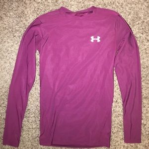 Maroon Long Sleeve Under Armour Compression