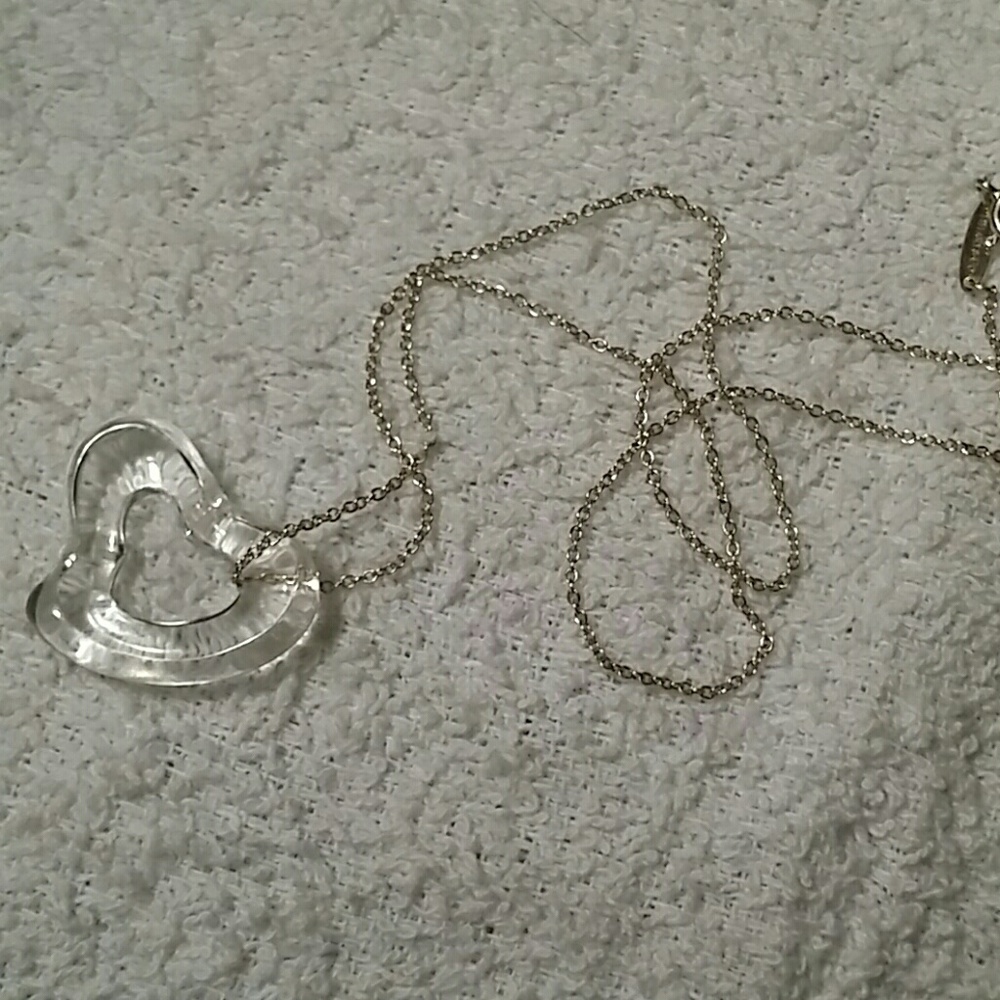 Mint Authentic Tiffany&Co Crystal Heart Necklace