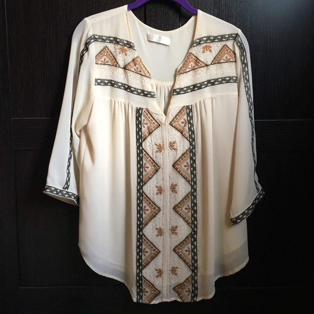 Embroidered tunic shirt