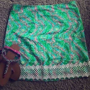 Lilly Pulitzer alligator print mini skirt