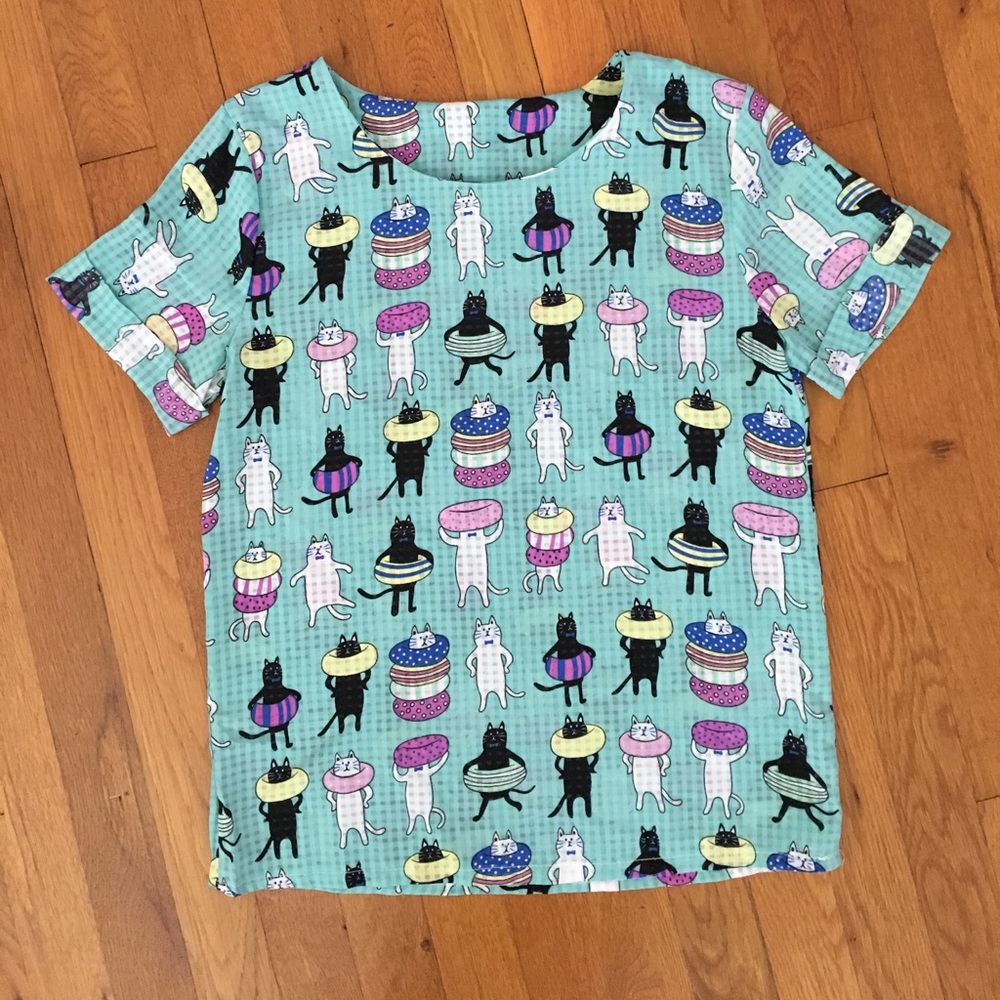 Cute kitty cat top