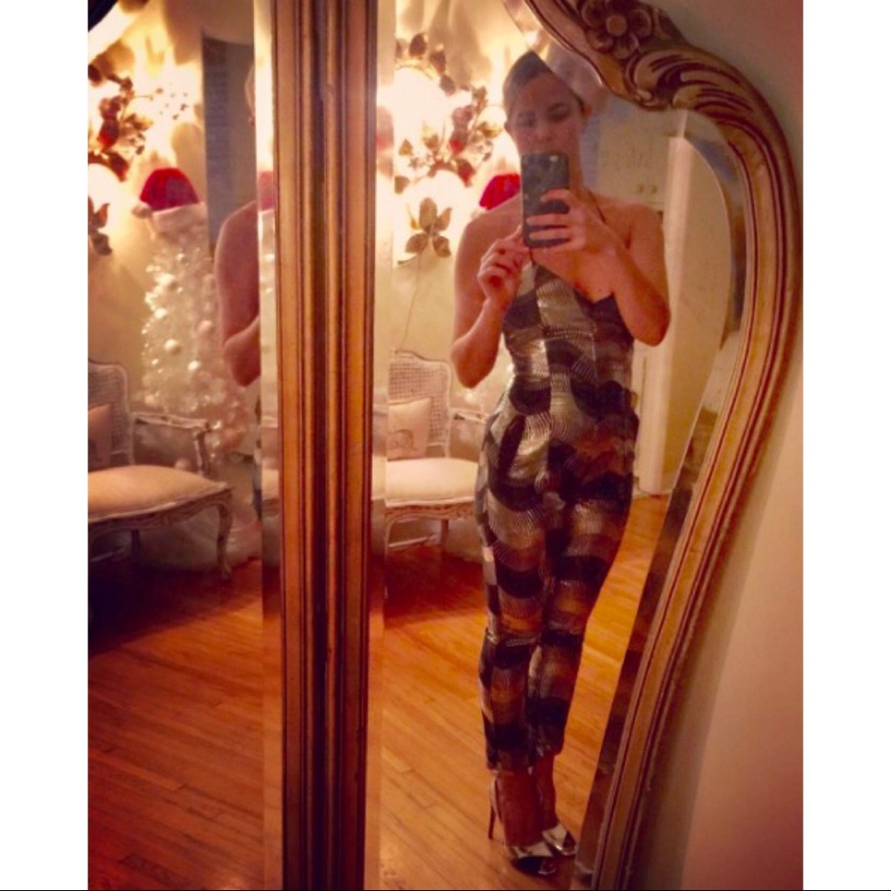 One Teaspoon - Silver Lurex Jumpsuit / Romper