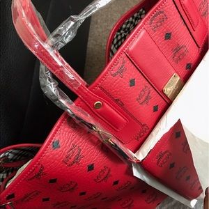 Large Red MCM bag