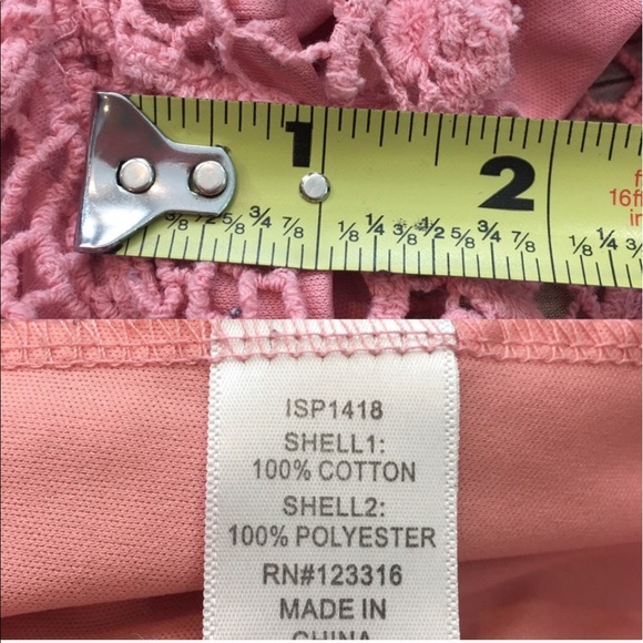 SOLD Medium Iris Los Angeles Pink Crochet Shorts - Picture 3 of 6