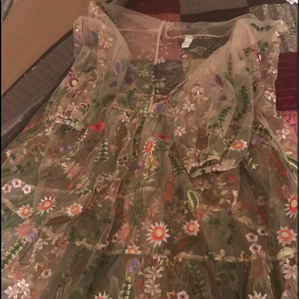H&M Embroidered Dress NWOT