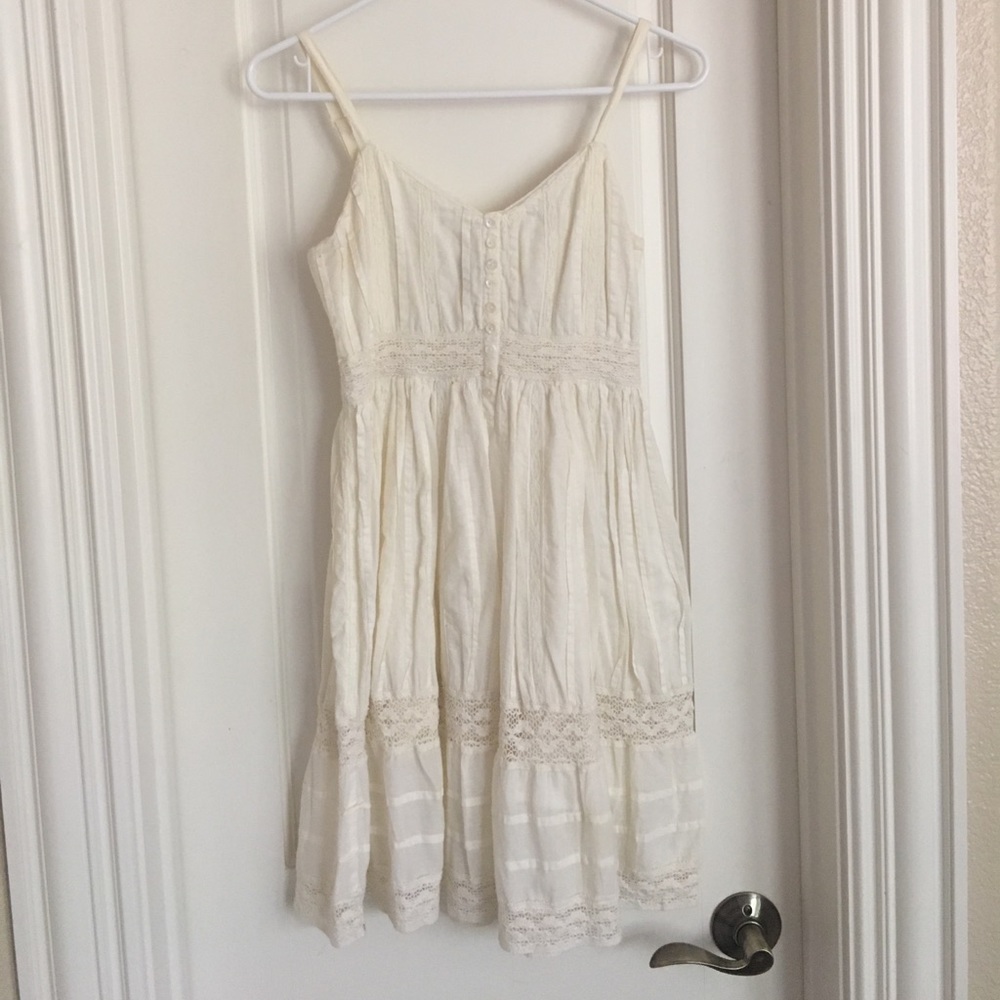 Lightweight creme dress with adjustable straps