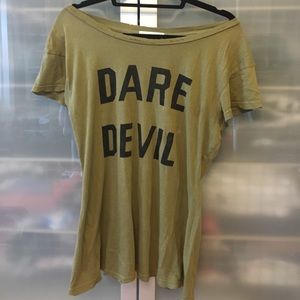 Wild fox army green small dare devil tee