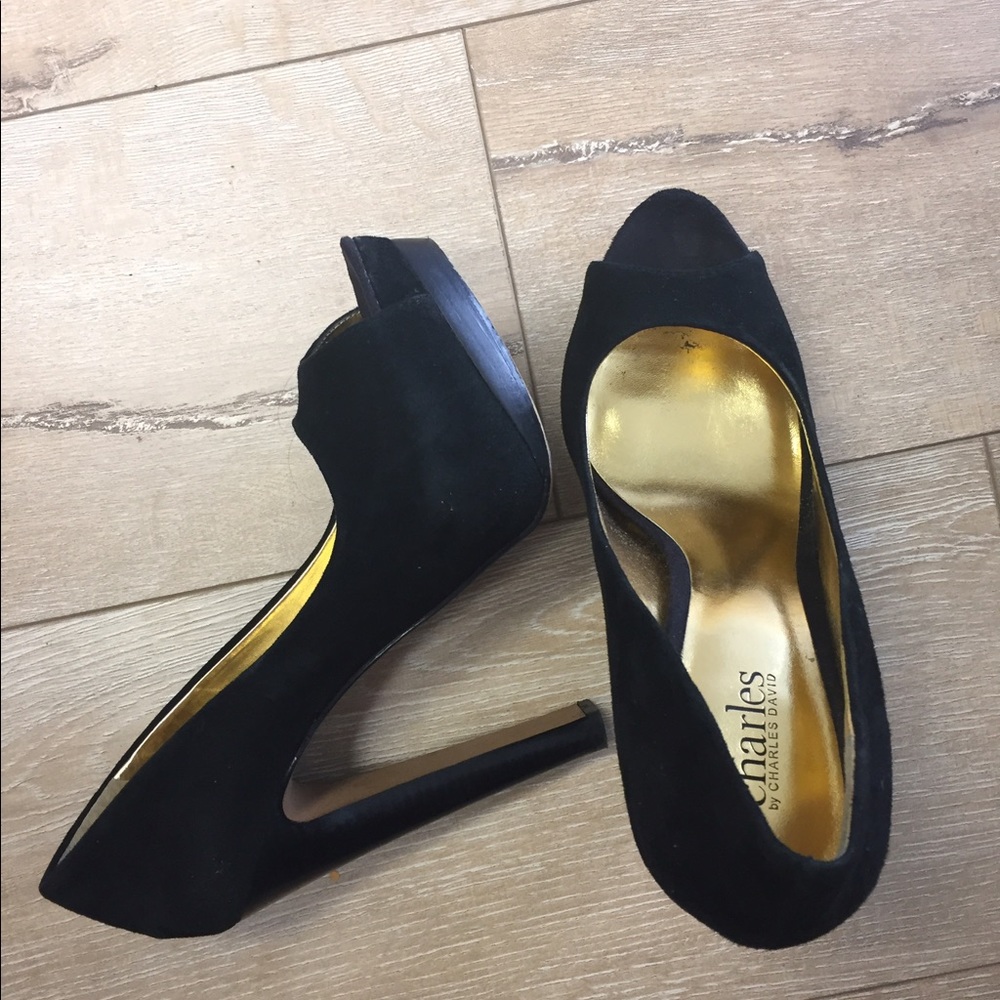 Black peep toe Charles by Charles David