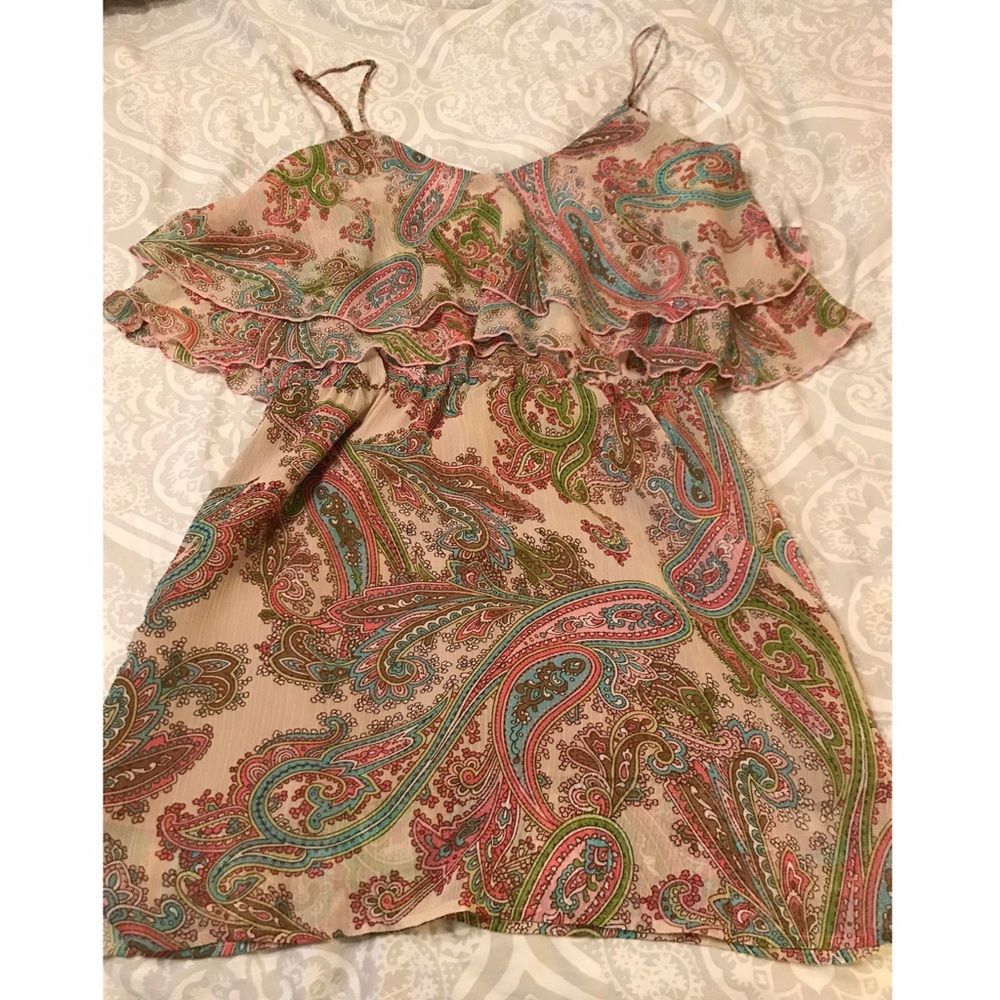 Small floral/paisley cream dress