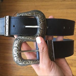 Western double buckle belt