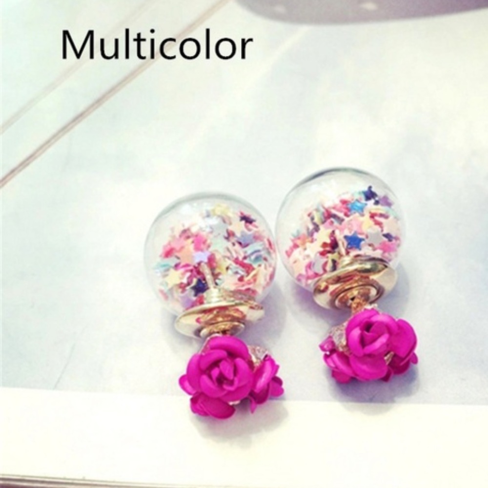 🆕 🔥Double sided earrings 🌸🌺🌼