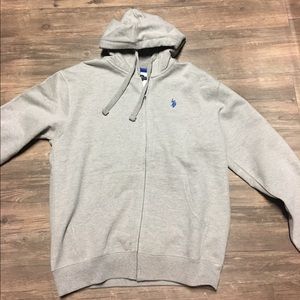 Men's polo zip up hoodie