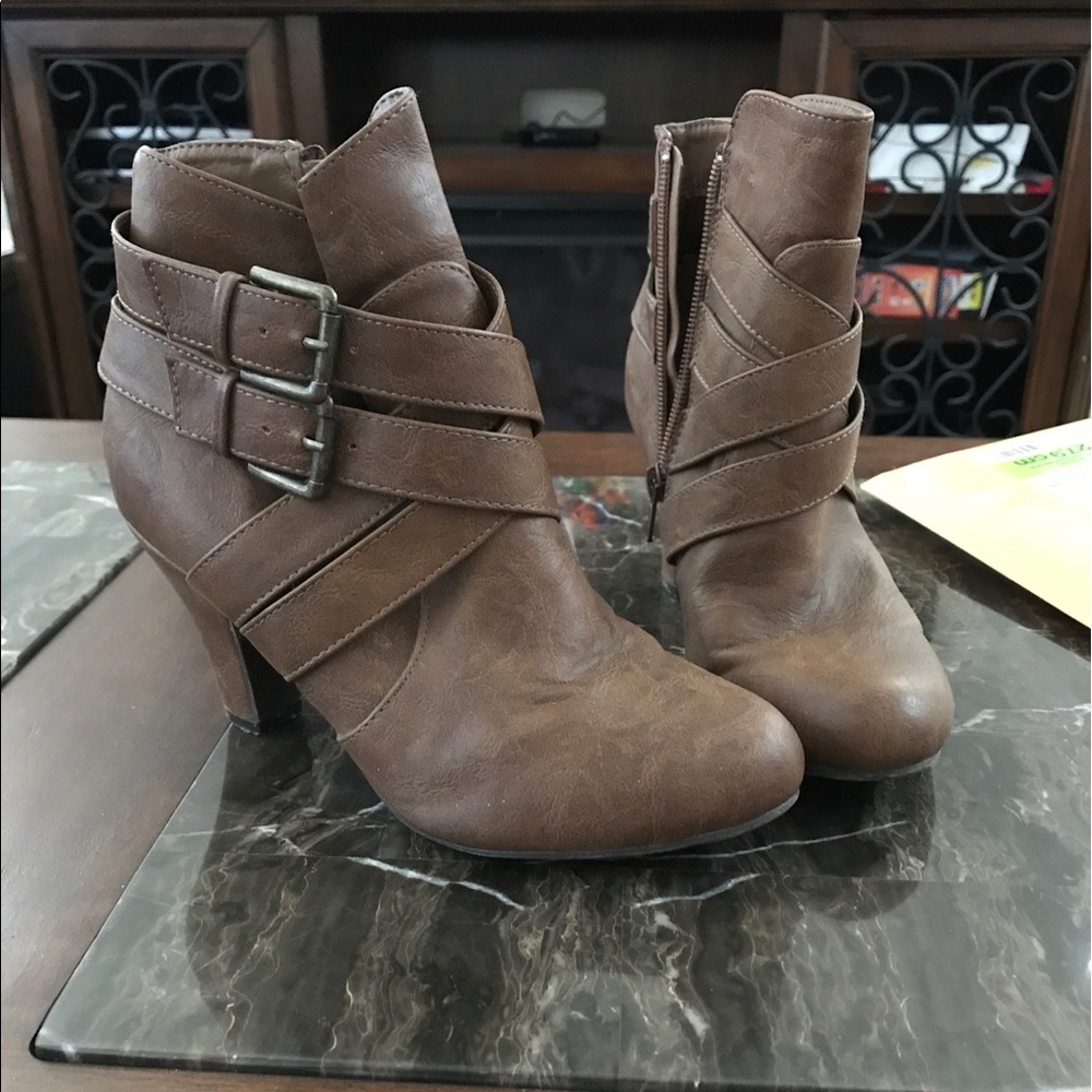 Brown booties