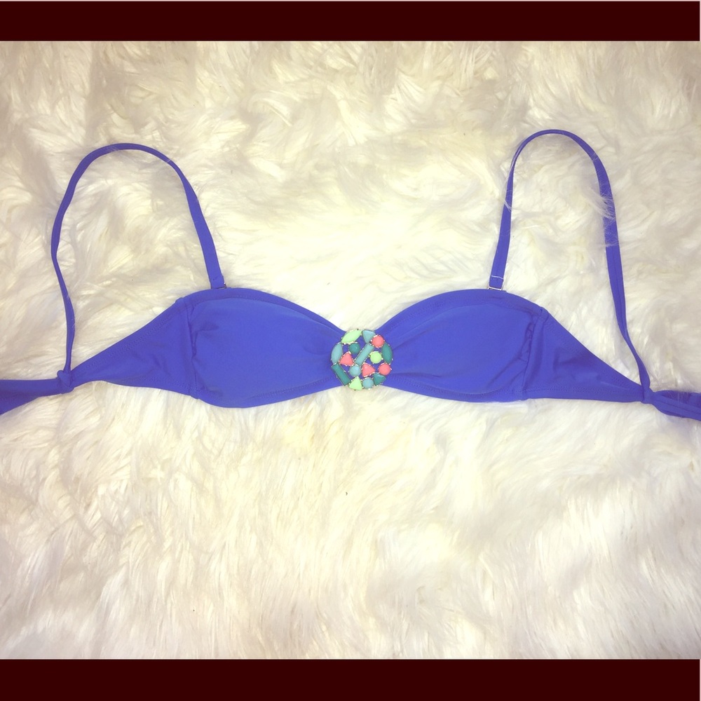 ADORABLE Blue Bikini Top
