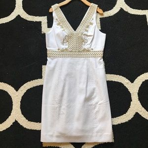 Lilly Pulitzer Aveline Resort White Dress w/ Gold