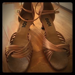 Ballroom Dance Heels Metallic Copper