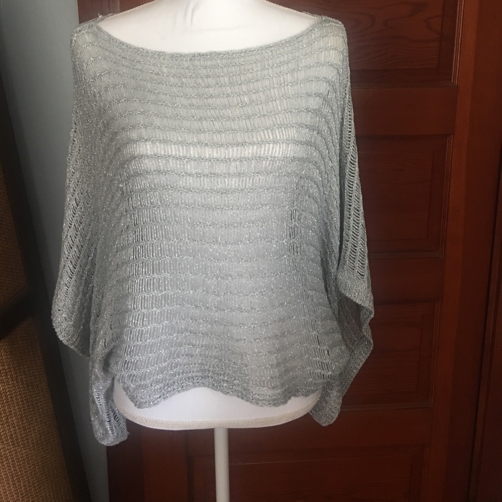 Grey/ silver boat neck sweater