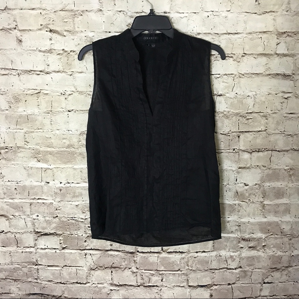 •theory• Black Sleeveless Blouse