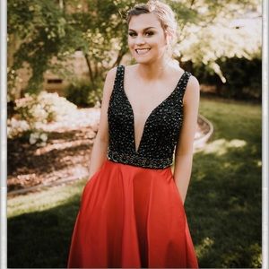 Lucci Lu Black & Red prom dress(not Sherri Hill)