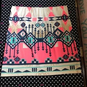 Aztec Neon Mini Skirt