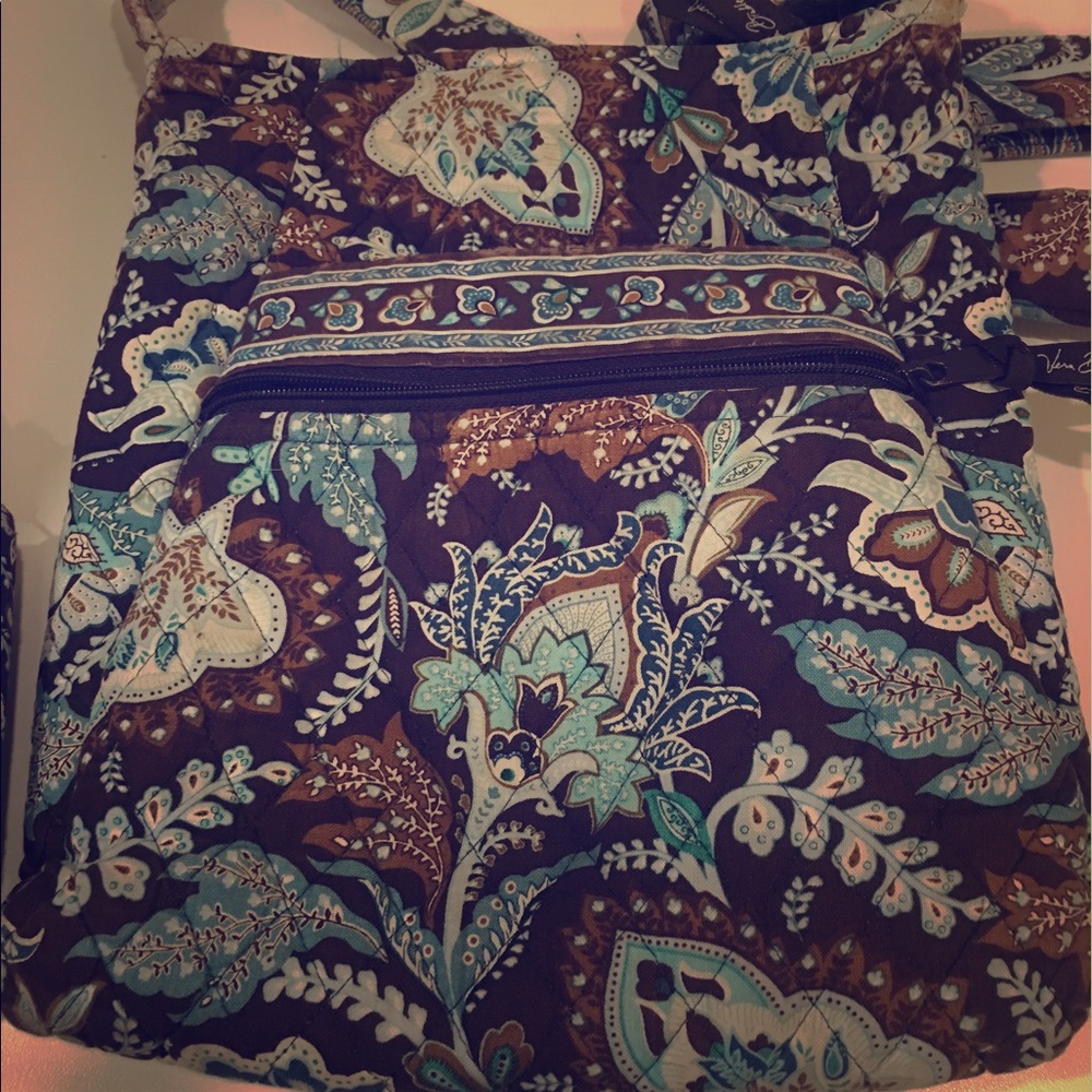 Vera Bradley satchel with accessories