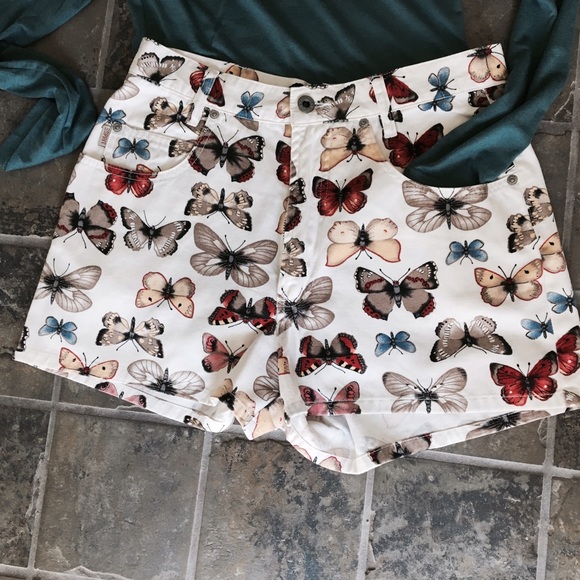 Esprit Pants - Retro ESPRIT butterfly shorts JR sz 10/11 like new