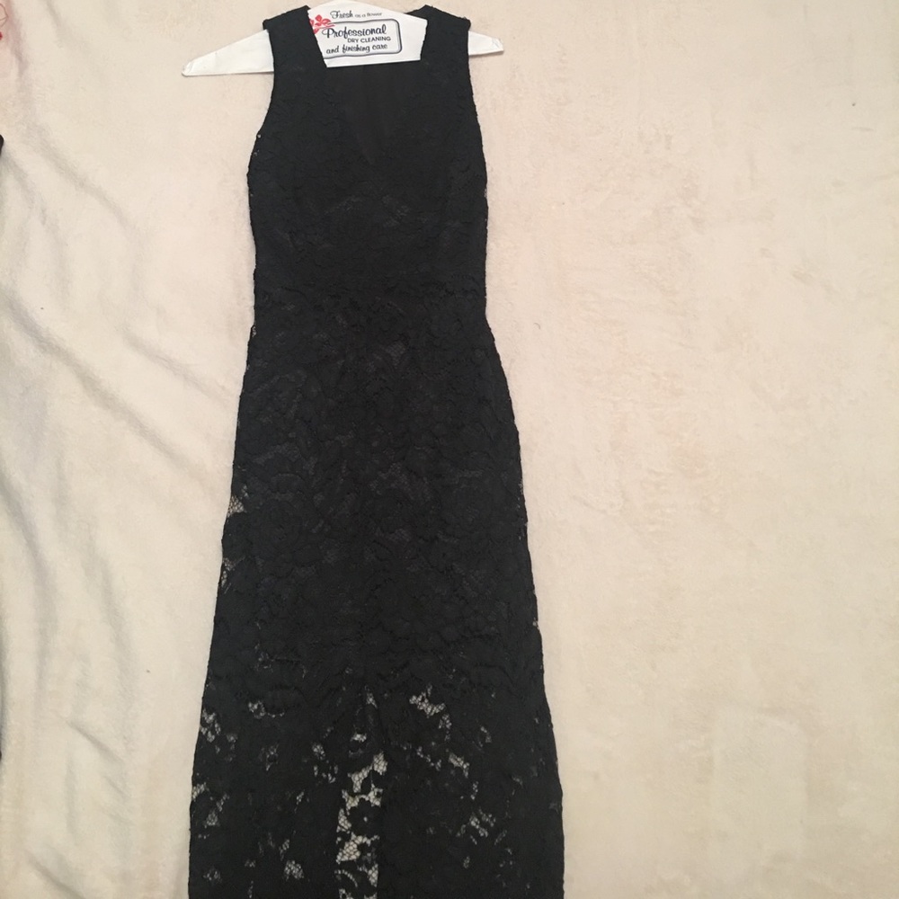 black lace dress