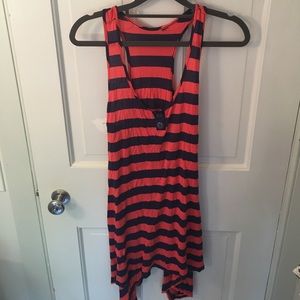 Striped beach cover up