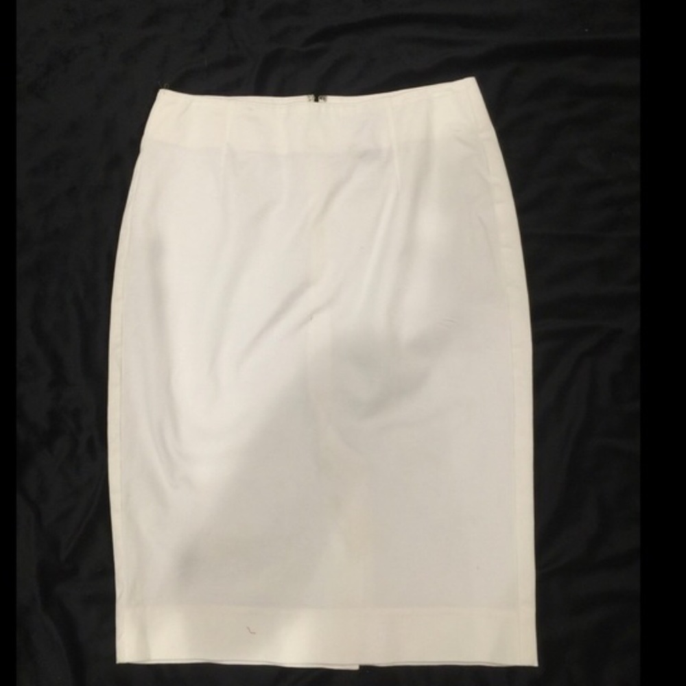 White cotton pencil skirt