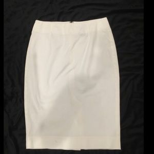 White cotton pencil skirt