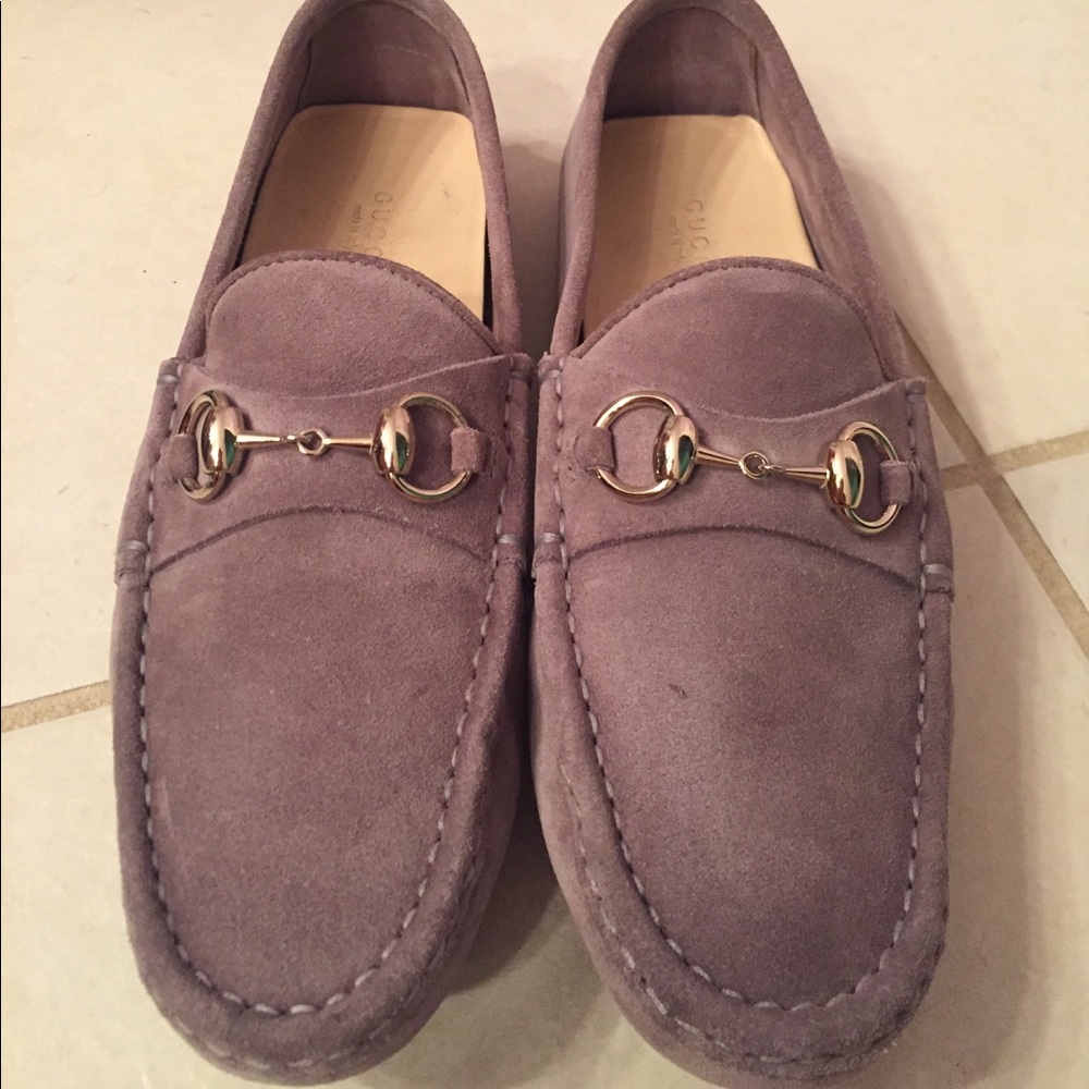 Gucci 'New Mauve' Suede Moccasins